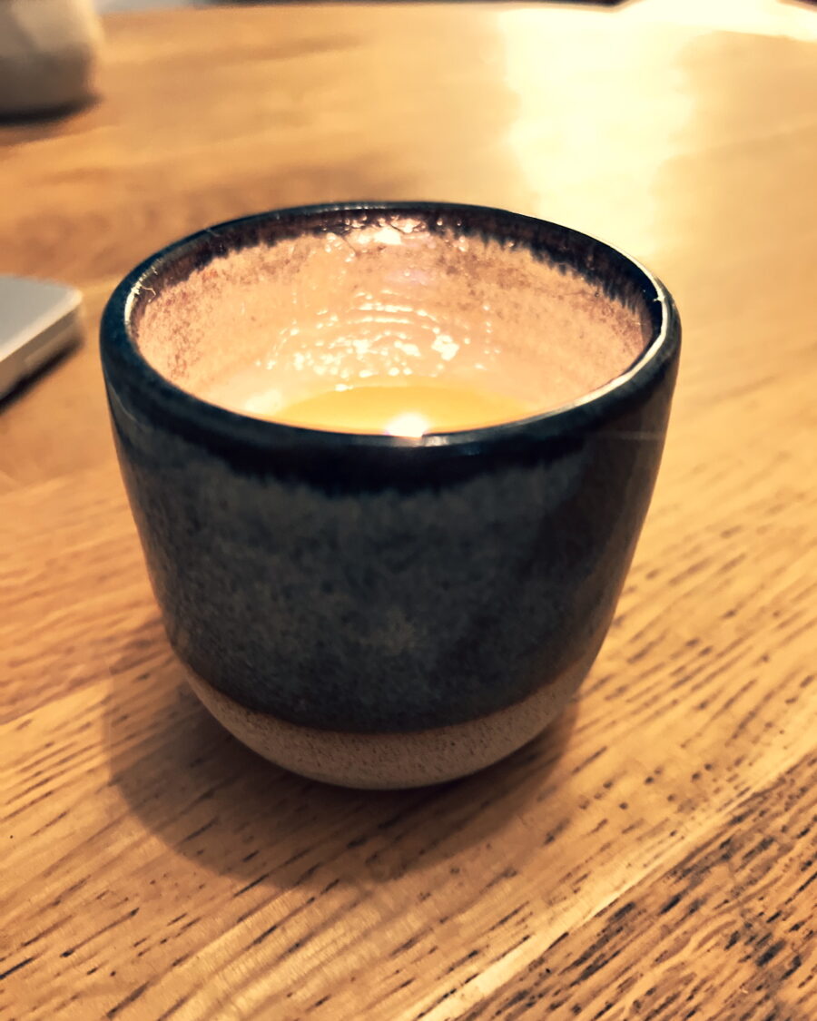 Bougie parfumée - récipient en céramique artisanale