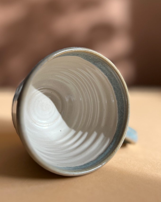 Grande tasse bleue belge - vague de réconfort 6 Grande tasse bleue belge - vague de réconfort – Image 6