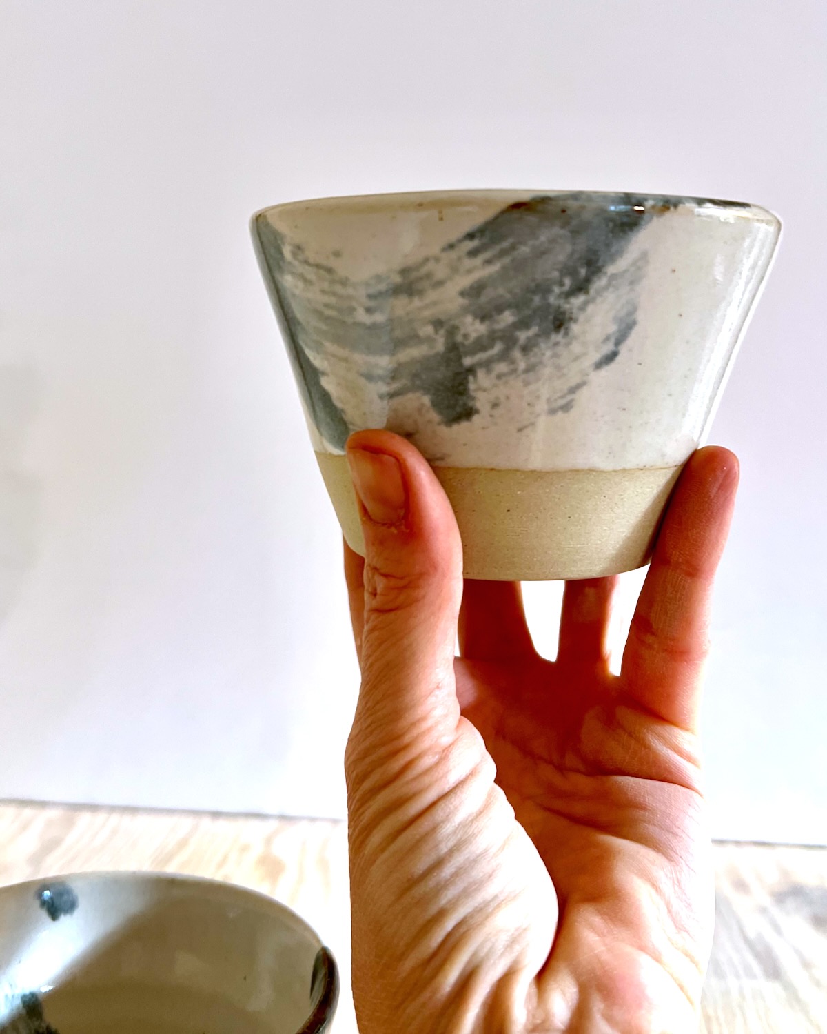 Bol à dessert noir et blanc - gris de Payne 4 Bol à dessert noir et blanc - gris de Payne – Image 4