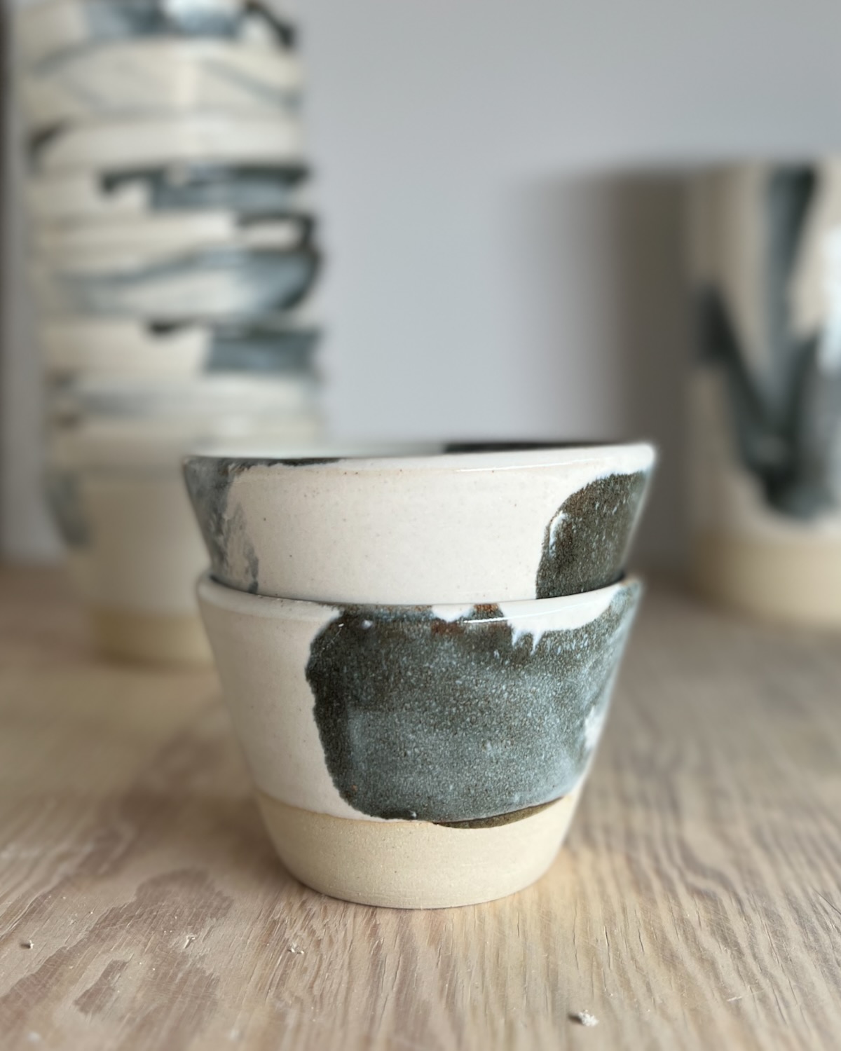 Bol à dessert noir et blanc - gris de Payne 5 Bol à dessert noir et blanc - gris de Payne – Image 5